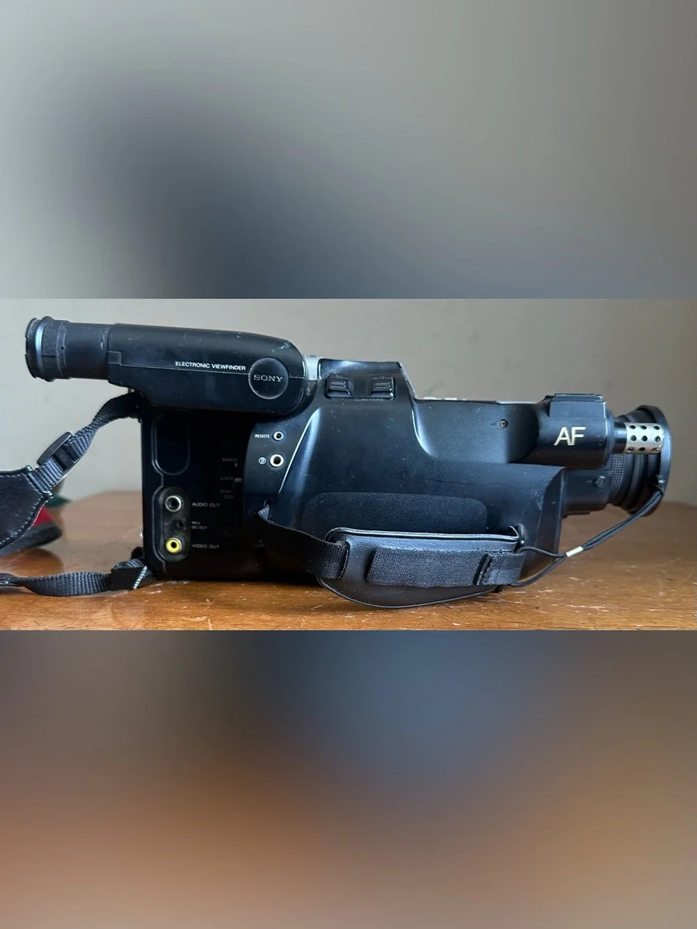 Sony Black Camcorder with Prominent Zoom Lens